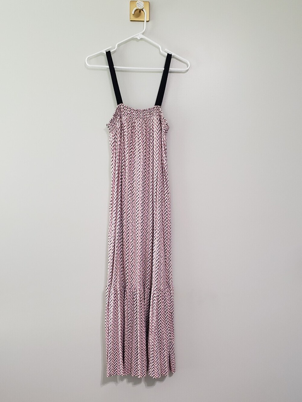 LOFT Sundress Small Multicolor Chevron Soft Strappy Coastal Beach Vacation Boho